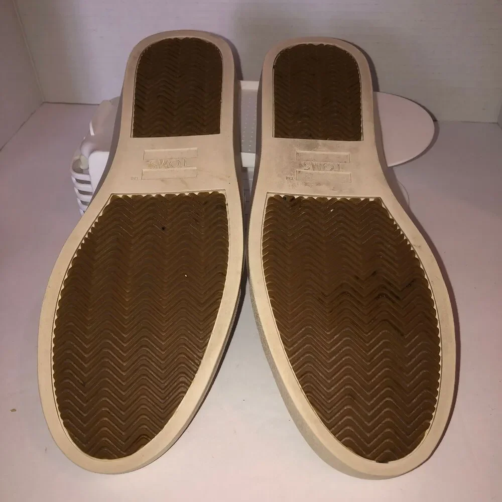 TOMS Parker Womens Size 9.5 Natural Beige Woven Slip On Casual Shoes Sneakers